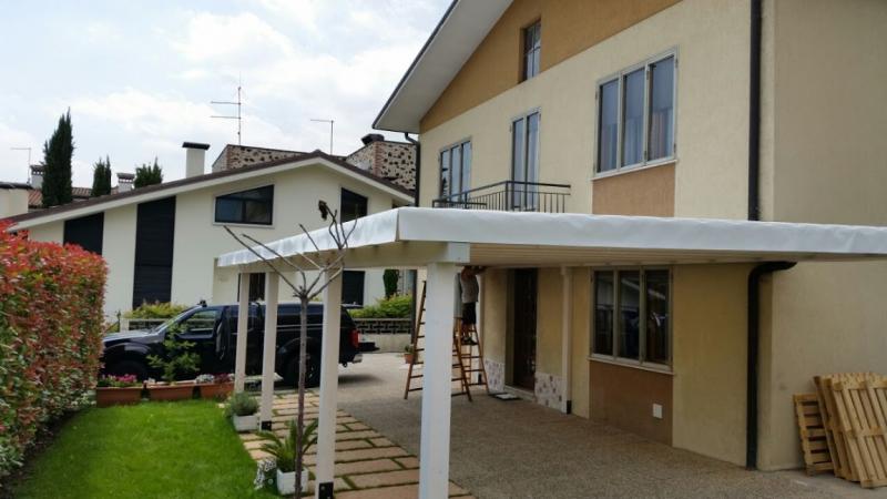 TELO BIANCO CON VOLAN DRITTO