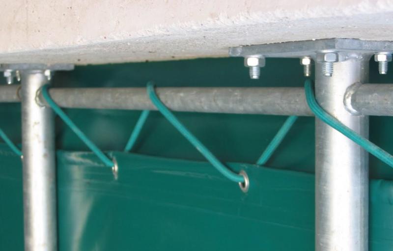 STRUTTURA IN FERRO FISSAGGIO TELONE