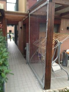 LATO PERGOLA IN PVC TRASPARENTE