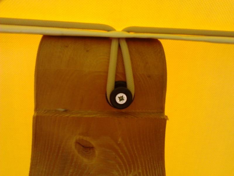 FISSAGGIO NELLE TESTE DEI TRAVI CON CORDA E BOTTONI