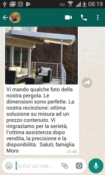Pergola in ferro Zincato con telone